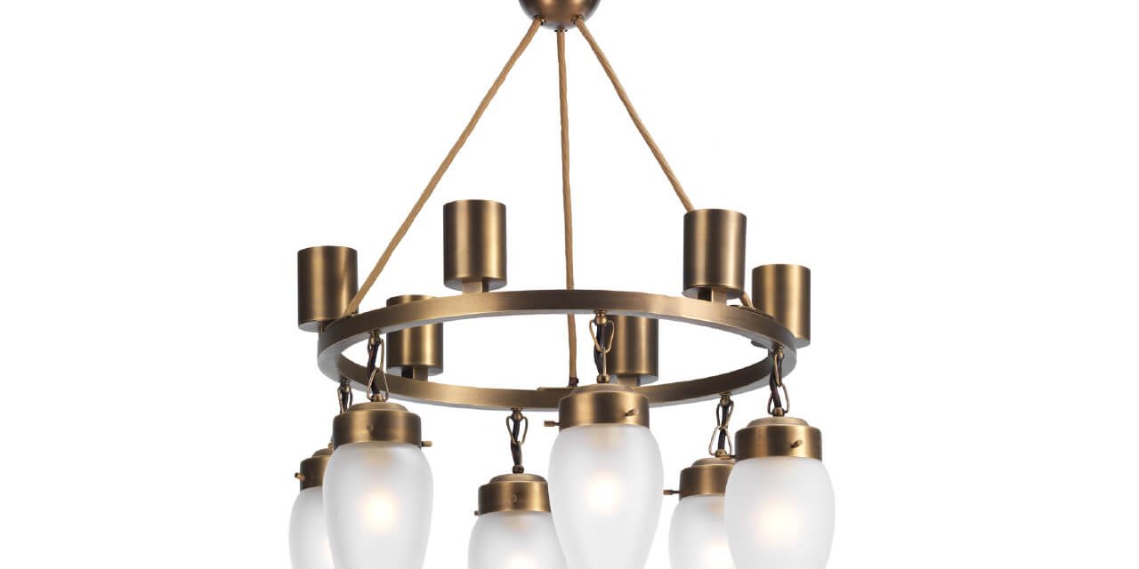 13.1___1202-12_v_-ringleuchter_historisierend_mundgeblasene_formglaser_komplett_aus_messing_gefertigt_bruniert_6_x_e27_led+_6_x_led_strahler_nach_oben_d_ca._60_cm