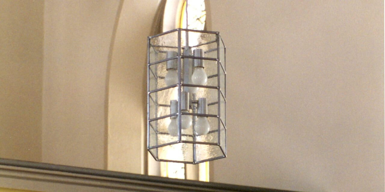 1 09 06- Pendelleuchte Bleiverglasung Antikglas oder auch z.B. Klarglas 6 x LED max. je 7,5 W 806 Lumen D ca. 27-30 cm H ca. 45 cm